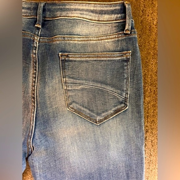 DRIFTWOOD Women’s Kick Flare High Waist Raw Hem ROXY Medium Wash Jeans - Size 29 - Picture 5 of 10